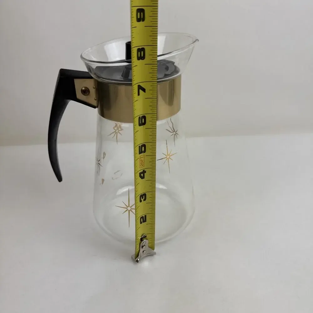 Vintage Corning Ware Atomic Starburst Coffee Carafe Mid Century Modern 6 cup